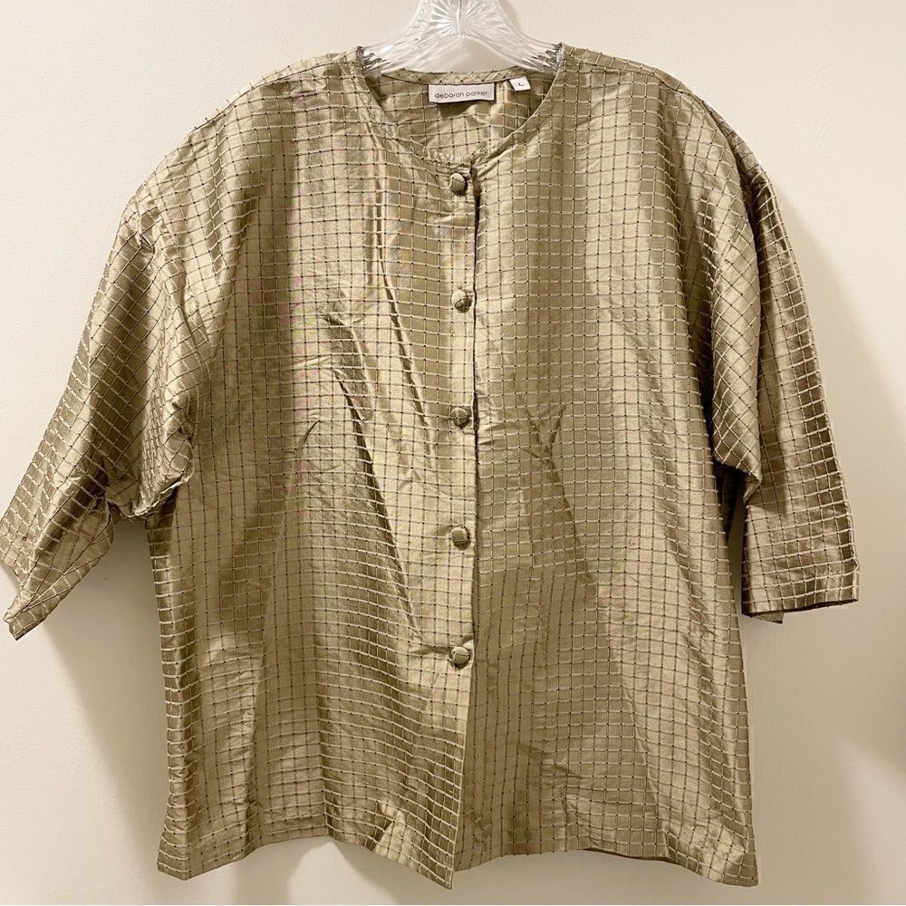 Deborah Parker Boutique Silk Jacket - Size Large
